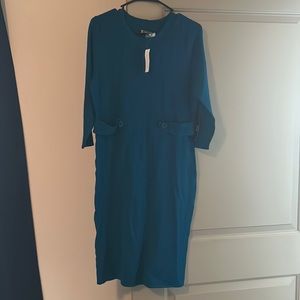 New York & Company Sweater Dress (blue/teal color)